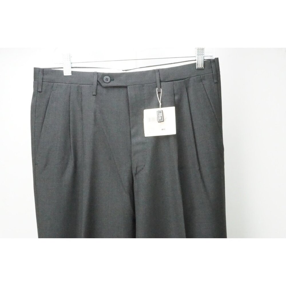 Rota Solid Gray 100% Wool Dress Pants Trousers Sz 48 EU NEW